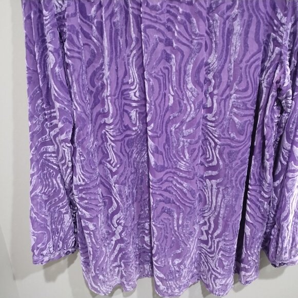 Torrid Velvet Burnout Pullover Long Sleeve Blouse - Picture 11 of 12